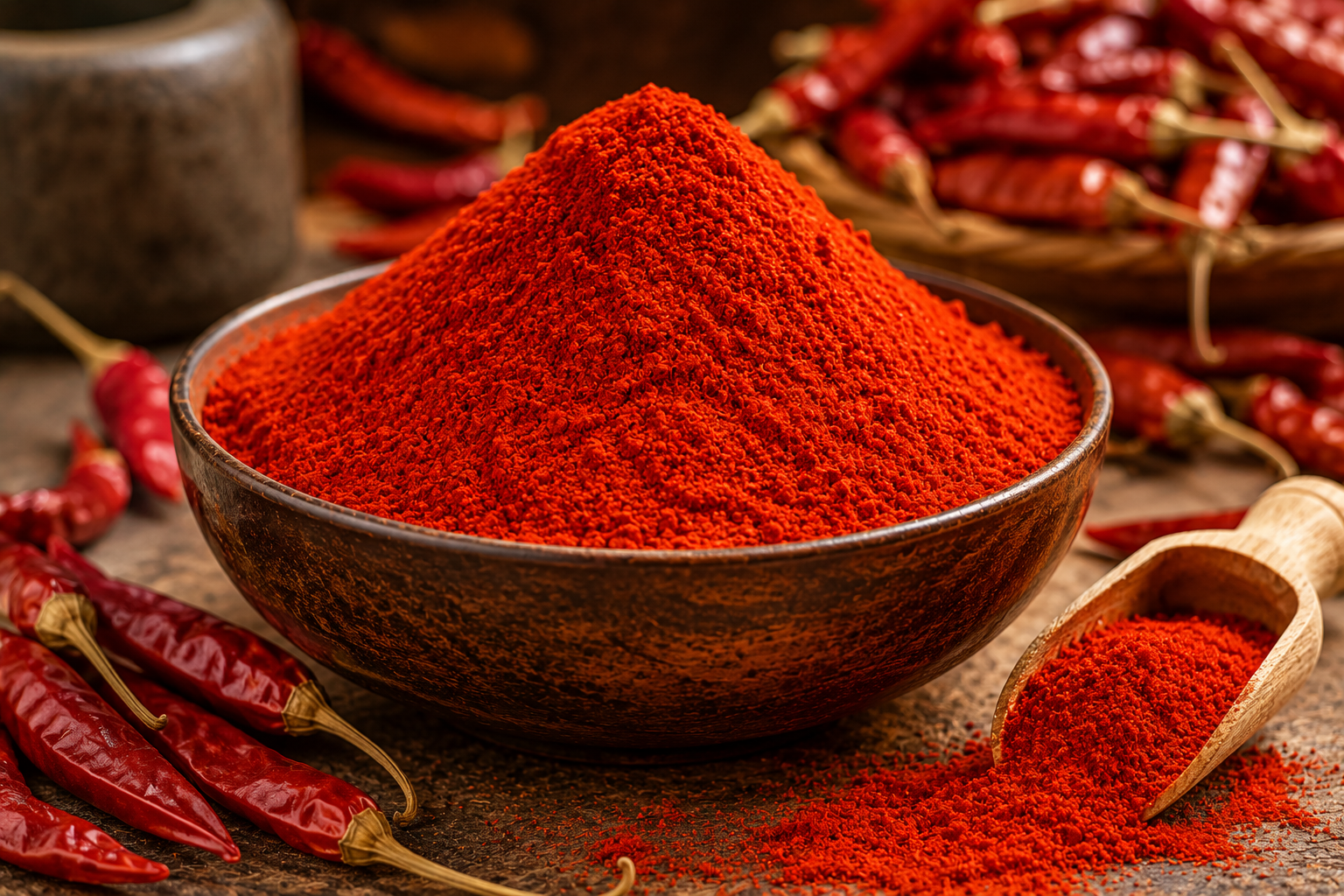 Export-grade Indian red chilli and chilli powder